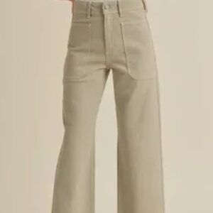 Just Black Denim brand Sage wide leg front pockets jeans, size 25